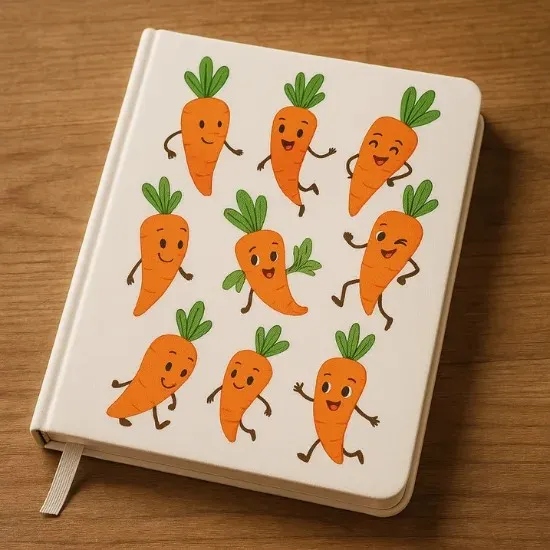 Carnet illustré carottes folles