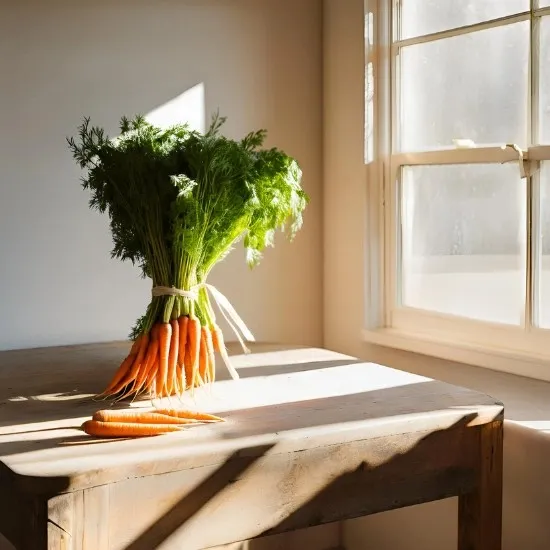 Bouquet de carottes fraîches
