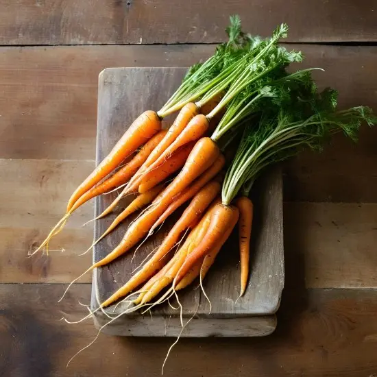 Carottes nouvelles croquantes